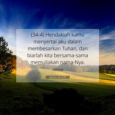 Mazmur 34:3 IDN Gambar Ayat Alkitab