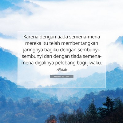 Mazmur 35:7 IDN Gambar Ayat Alkitab