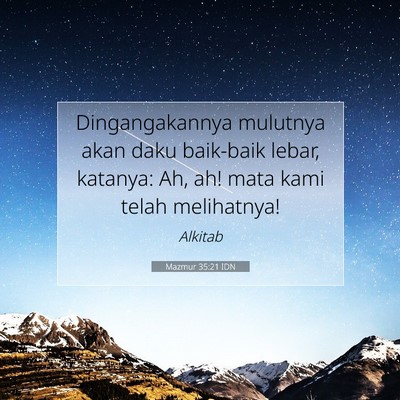 Mazmur 35:21 Ayat Alkitab Dijelaskan