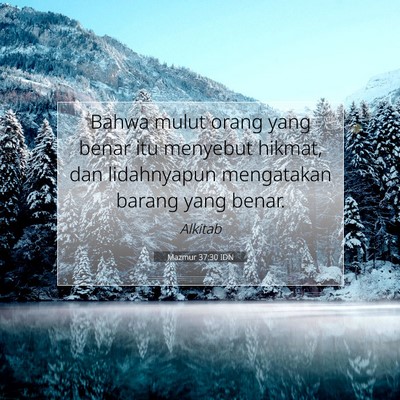 Mazmur 37:30 IDN Gambar Ayat Alkitab