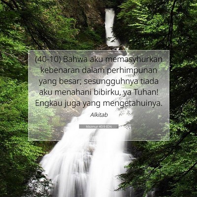 Mazmur 40:9 Ayat Alkitab Dijelaskan