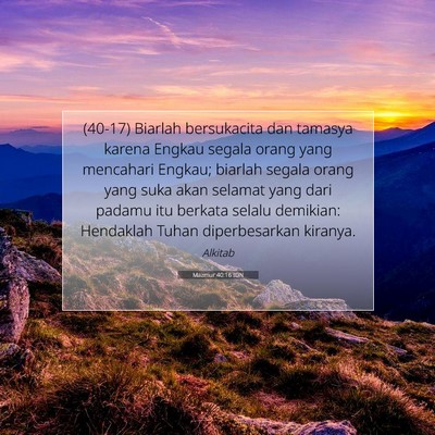 Mazmur 40:16 Ayat Alkitab Dijelaskan