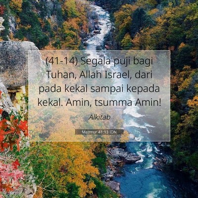 Mazmur 41:13 IDN Gambar Ayat Alkitab