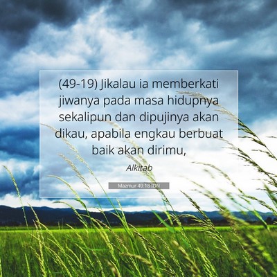 Mazmur 49:18 IDN Gambar Ayat Alkitab