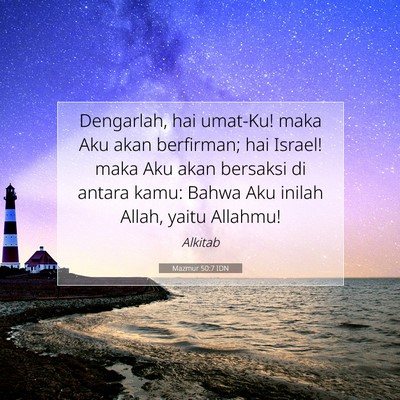 Mazmur 50:7 IDN Gambar Ayat Alkitab