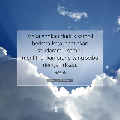 Mazmur 50:20 Ayat Alkitab Dijelaskan
