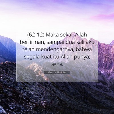 Mazmur 62:11 IDN Gambar Ayat Alkitab