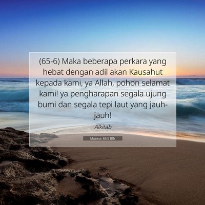 Mazmur 65:5 Ayat Alkitab Dijelaskan