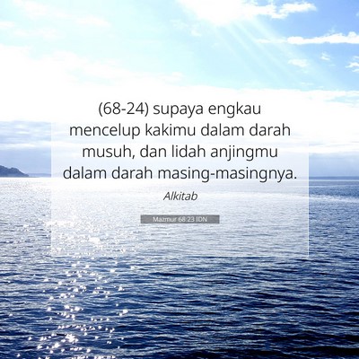 Mazmur 68:23 Ayat Alkitab Dijelaskan