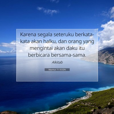 Mazmur 71:10 Ayat Alkitab Dijelaskan
