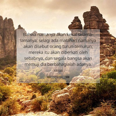 Mazmur 72:17 IDN Gambar Ayat Alkitab