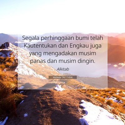 Mazmur 74:17 Ayat Alkitab Dijelaskan
