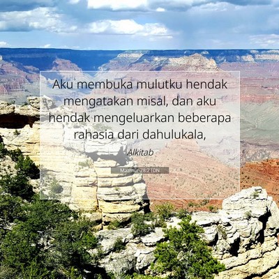 Mazmur 78:2 Ayat Alkitab Dijelaskan