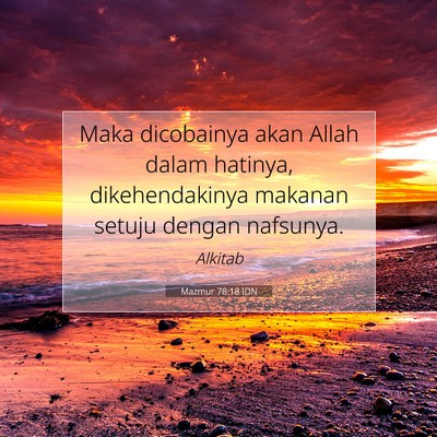 Mazmur 78:18 Ayat Alkitab Dijelaskan