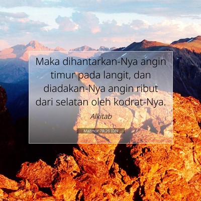 Mazmur 78:26 Ayat Alkitab Dijelaskan
