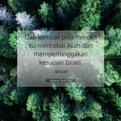 Mazmur 78:41 Ayat Alkitab Dijelaskan