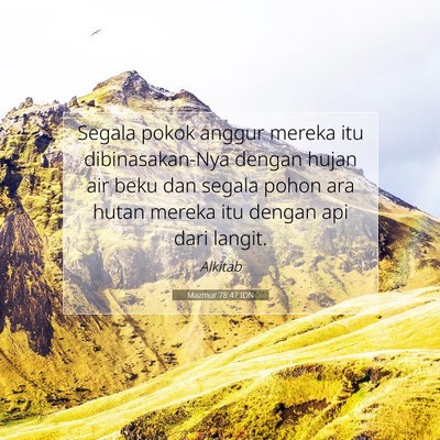 Mazmur 78:47 Ayat Alkitab Dijelaskan