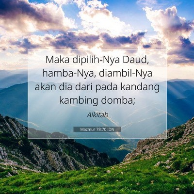 Mazmur 78:70 IDN Gambar Ayat Alkitab