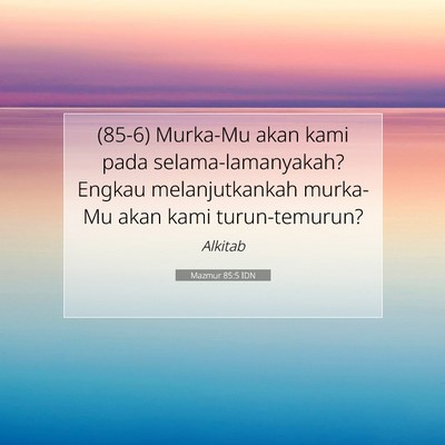 Mazmur 85:5 IDN Gambar Ayat Alkitab