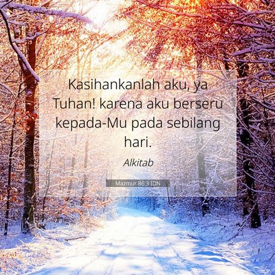 Mazmur 86:3 IDN Gambar Ayat Alkitab