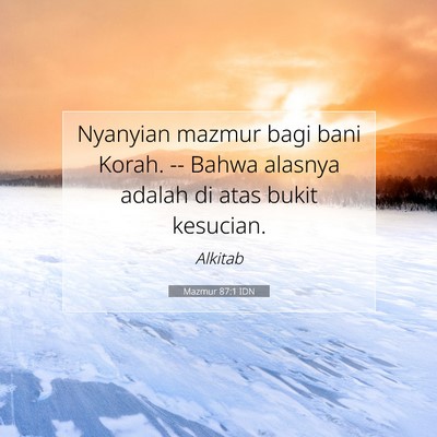 Mazmur 87:1 IDN Gambar Ayat Alkitab