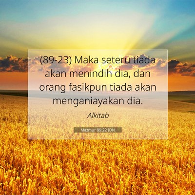 Mazmur 89:22 Ayat Alkitab Dijelaskan