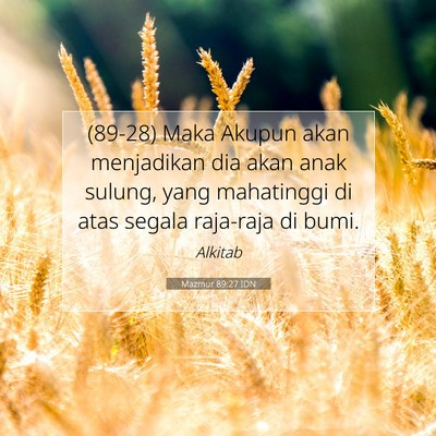 Mazmur 89:27 IDN Gambar Ayat Alkitab