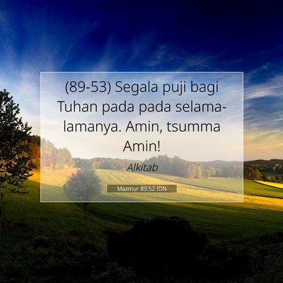 Mazmur 89:52 Ayat Alkitab Dijelaskan