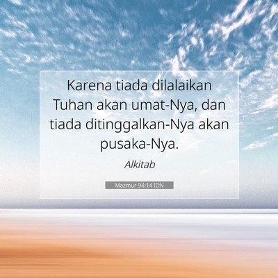Mazmur 94:14 Ayat Alkitab Dijelaskan