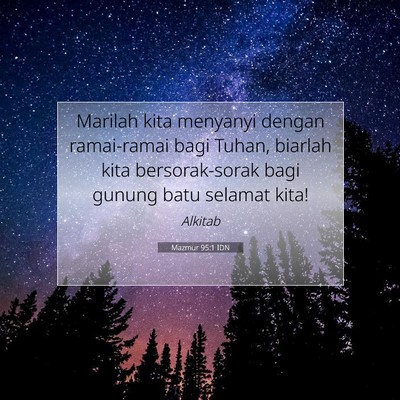 Mazmur 95:1 IDN Gambar Ayat Alkitab