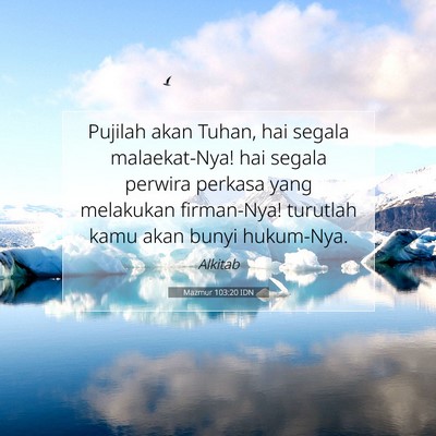 Mazmur 103:20 IDN Gambar Ayat Alkitab