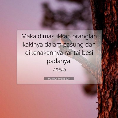 Mazmur 105:18 Ayat Alkitab Dijelaskan