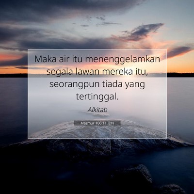 Mazmur 106:11 Ayat Alkitab Dijelaskan