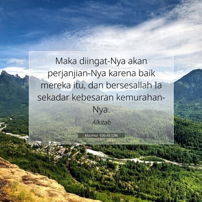 Mazmur 106:45 IDN Gambar Ayat Alkitab