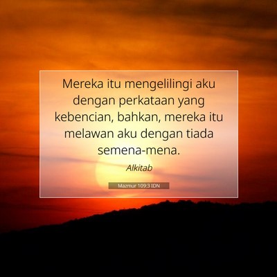 Mazmur 109:3 Ayat Alkitab Dijelaskan