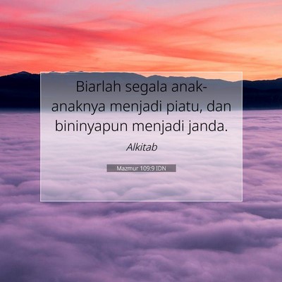 Mazmur 109:9 Ayat Alkitab Dijelaskan