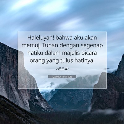 Mazmur 111:1 IDN Gambar Ayat Alkitab