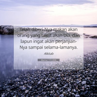Mazmur 111:5 IDN Gambar Ayat Alkitab
