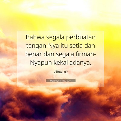 Mazmur 111:7 IDN Gambar Ayat Alkitab