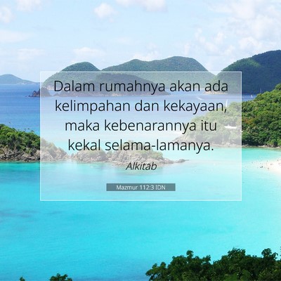 Mazmur 112:3 Ayat Alkitab Dijelaskan