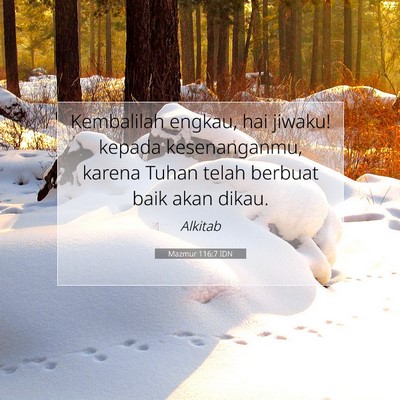 Mazmur 116:7 IDN Gambar Ayat Alkitab