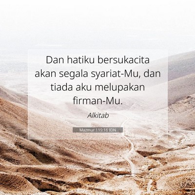 Mazmur 119:16 IDN Gambar Ayat Alkitab