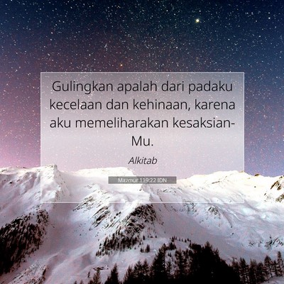 Mazmur 119:22 IDN Gambar Ayat Alkitab
