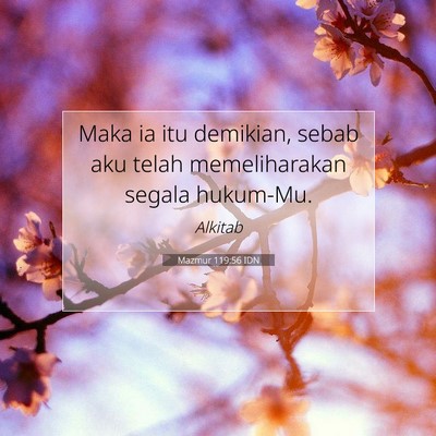 Mazmur 119:56 Ayat Alkitab Dijelaskan