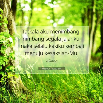 Mazmur 119:59 IDN Gambar Ayat Alkitab