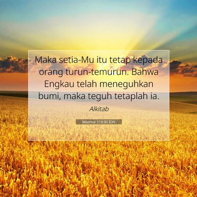 Mazmur 119:90 IDN Gambar Ayat Alkitab