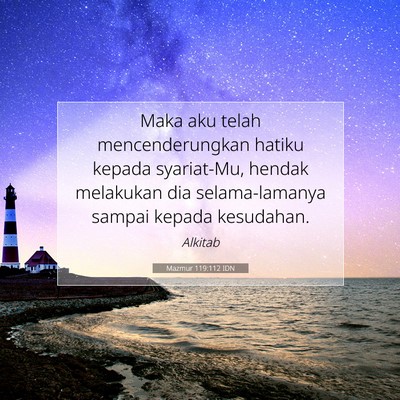 Mazmur 119:112 Ayat Alkitab Dijelaskan