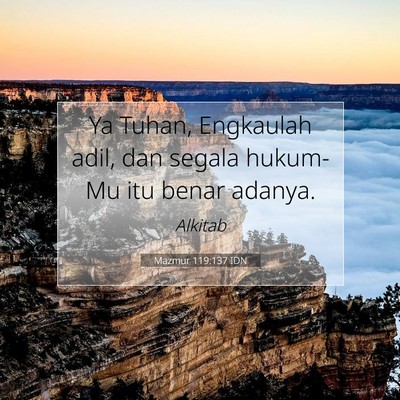 Mazmur 119:137 Ayat Alkitab Dijelaskan