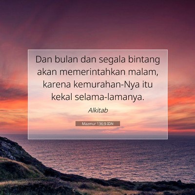 Mazmur 136:9 Ayat Alkitab Dijelaskan