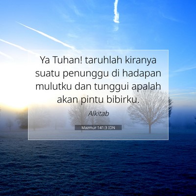 Mazmur 141:3 IDN Gambar Ayat Alkitab